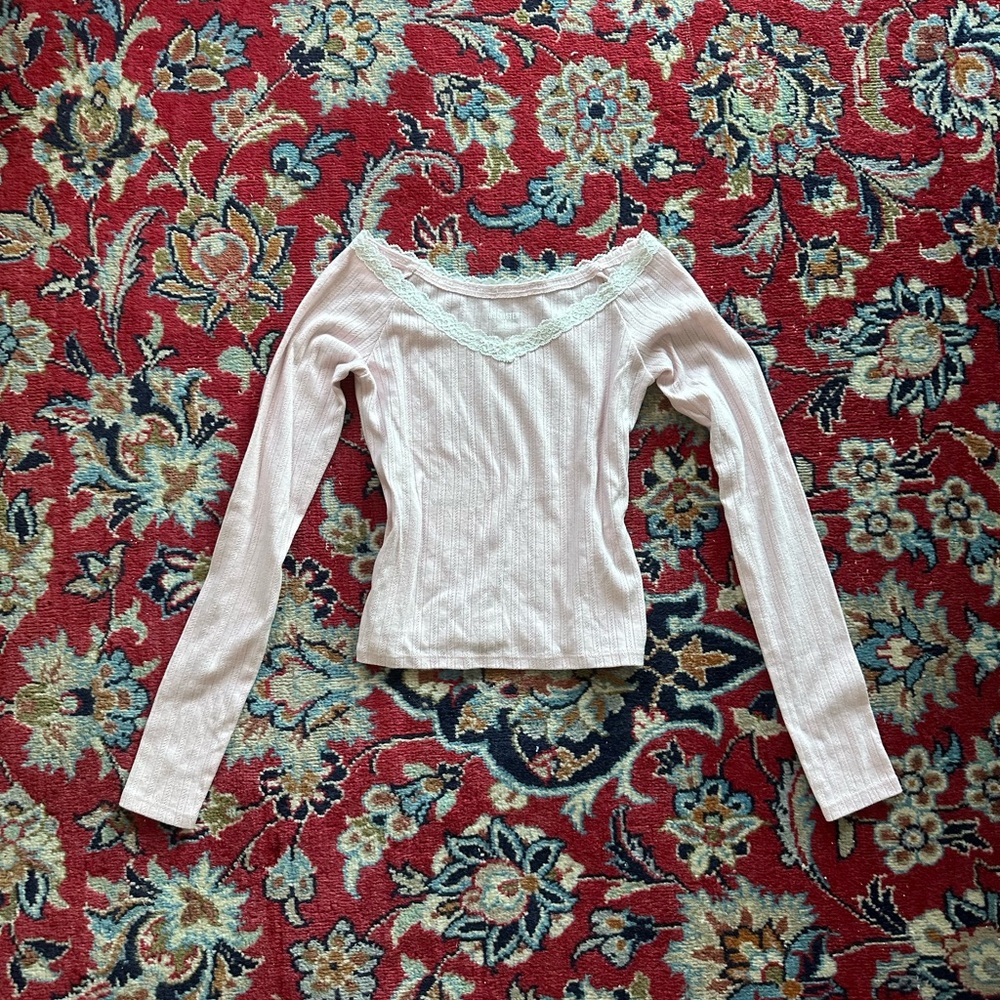 Pointelle Baby Pink Tee